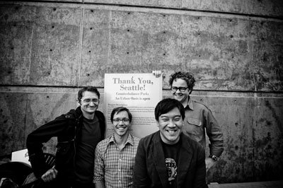 Imagem dos integrantes do Harvey Danger